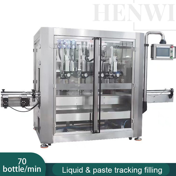 Henwi Automatic 4 Tracking Heads Paste Liquid Filling Machine