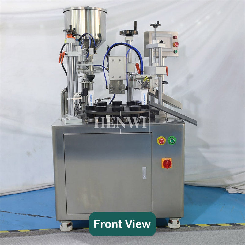 Semi-automatic tube filling and ultrasound sealing machine