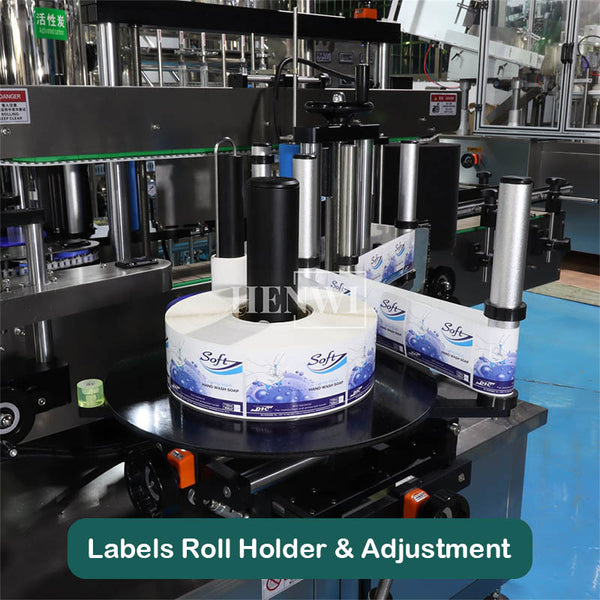 Automatic round and square bottle labeling machine with cover