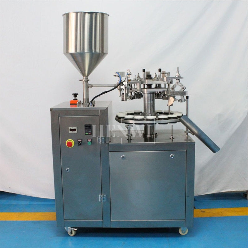 Semi-automatic aluminum tube filling and sealing machine