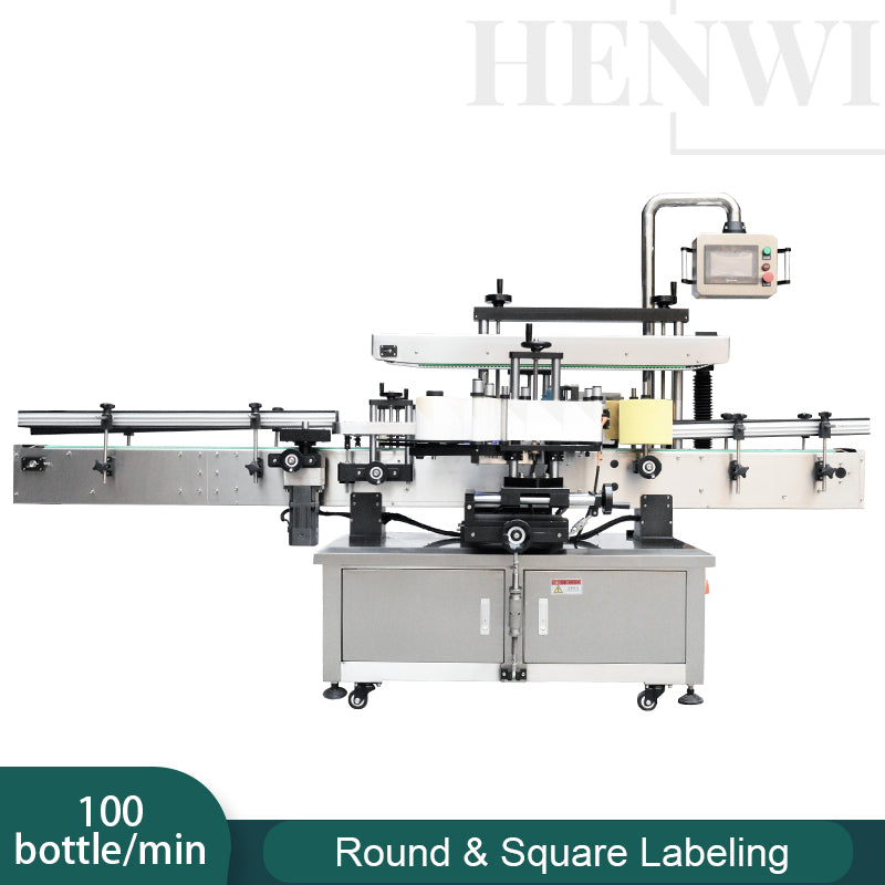 Automatic round and square bottle labeling machine