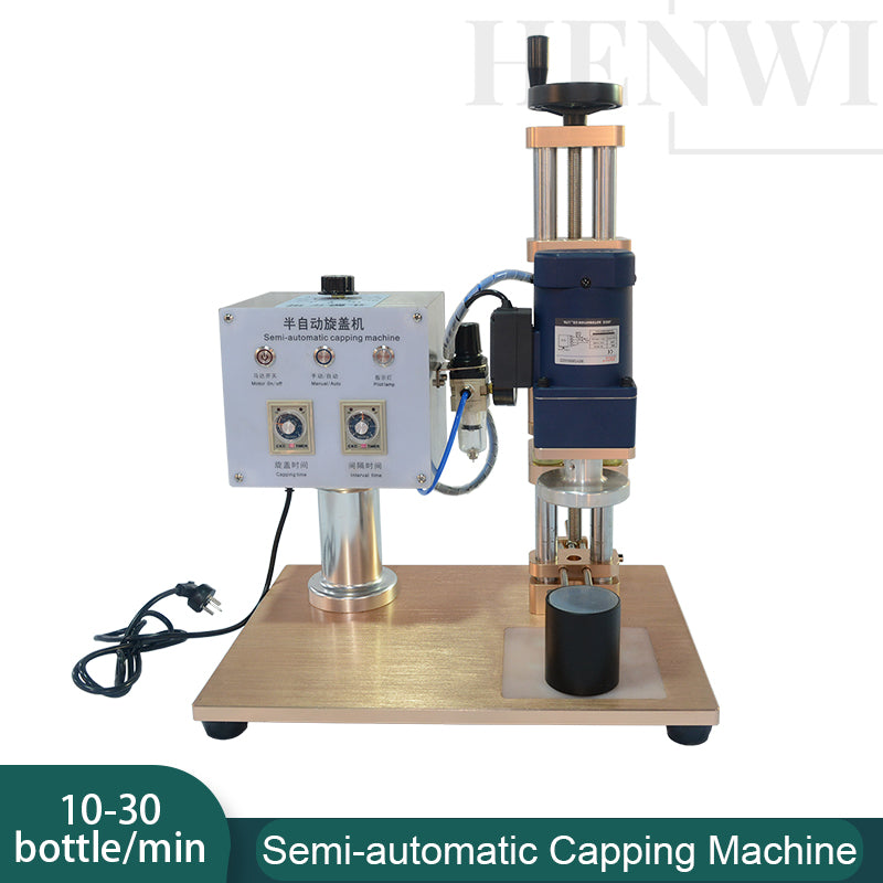 Semi-automatic jar capping machine