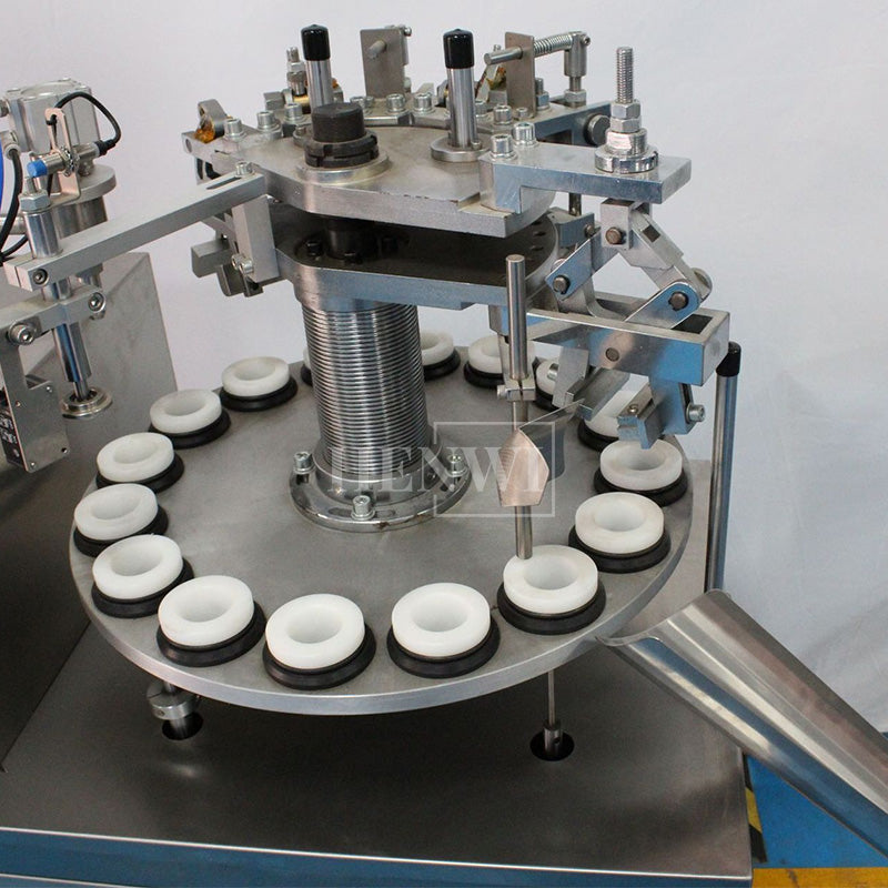 Semi-automatic aluminum tube filling and sealing machine