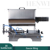 Semi-automatic horizontal mixing filling machine