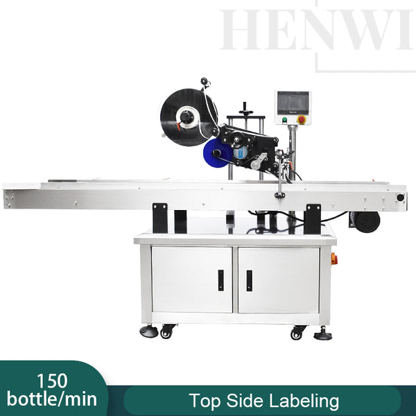 Automatic top side labeling machine