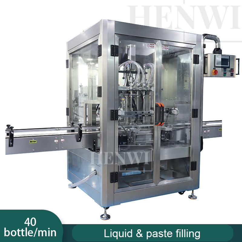 Henwi Automatic 4 Piston Paste Liquid Filling Machine