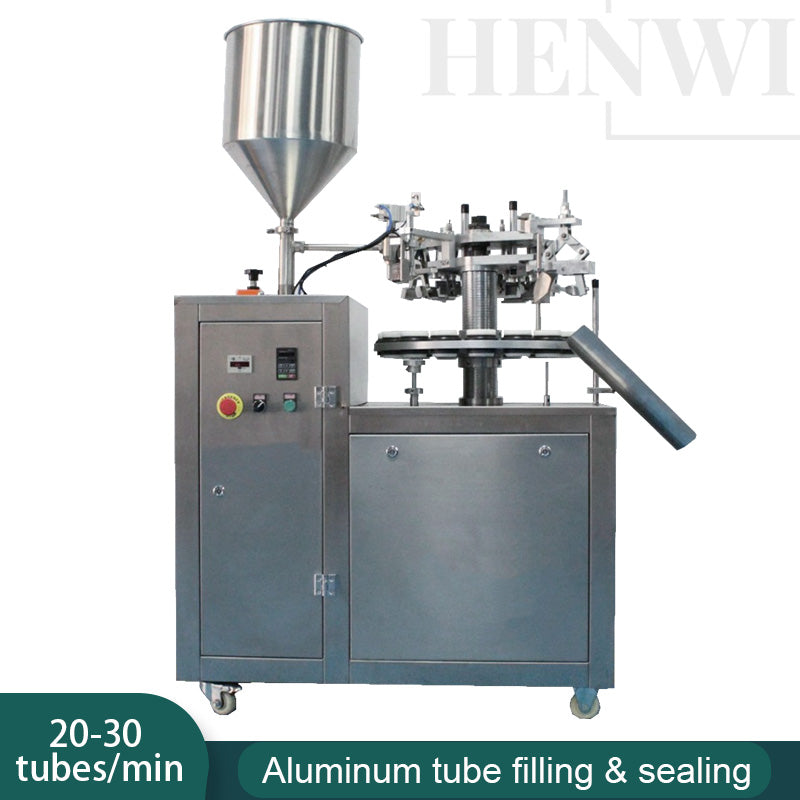 Semi-automatic aluminum tube filling and sealing machine