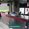 Automatic 4 wheels capping machine with cap feeder