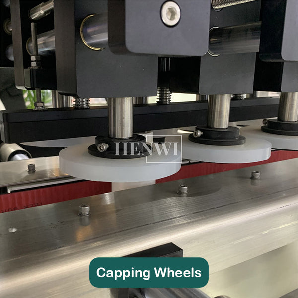 Automatic 8-wheels capping machine with cap feeder