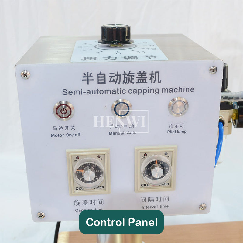 Semi-automatic jar capping machine