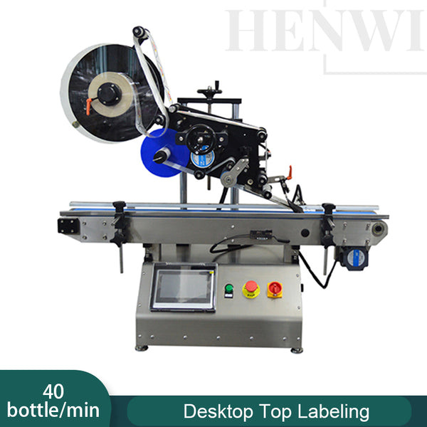 Automatic desktop top labeling machine