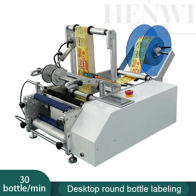 Automatic desktop round bottle labeling machine