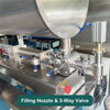 Semi-automatic horizontal mixing filling machine