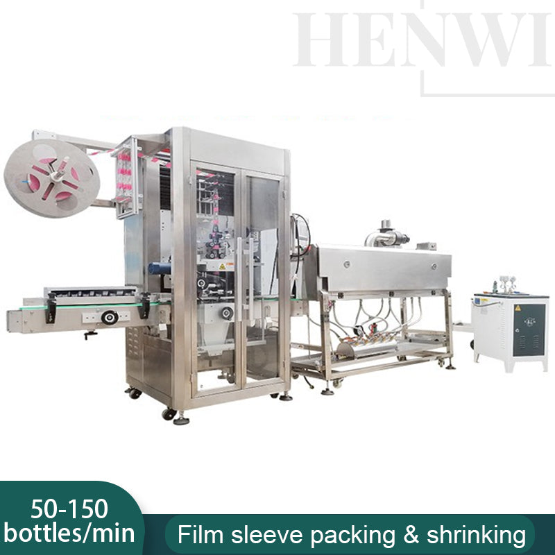 Automatic Film sleeve packing and shrinking machine