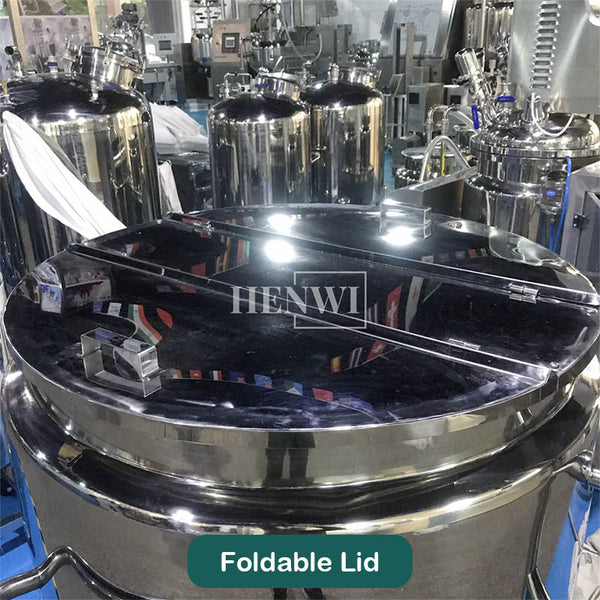 Movable heating foldable lid tank