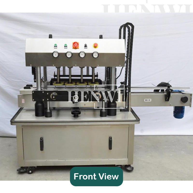 Automatic 8-wheels capping machine with cap feeder