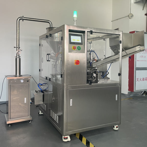 Automatic tube filling and ultrasound sealing machine