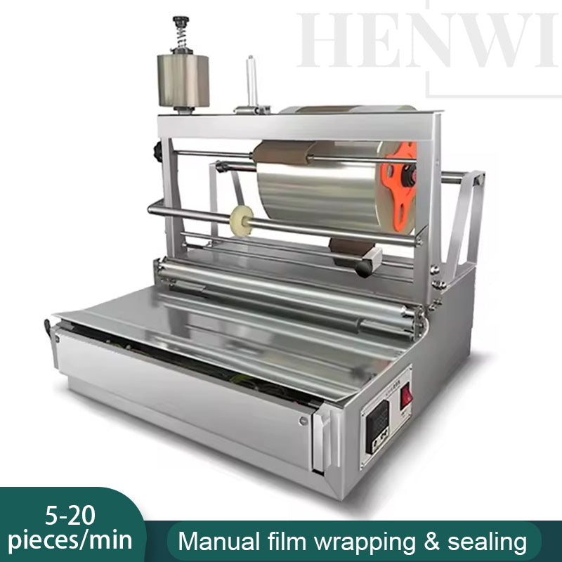 Semi-Automatic 3D Overwrapping  and Heat Sealing Machine