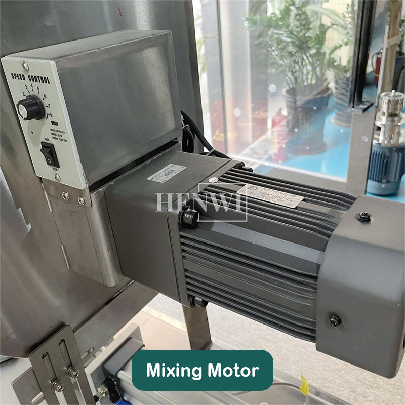 Semi-automatic horizontal mixing filling machine