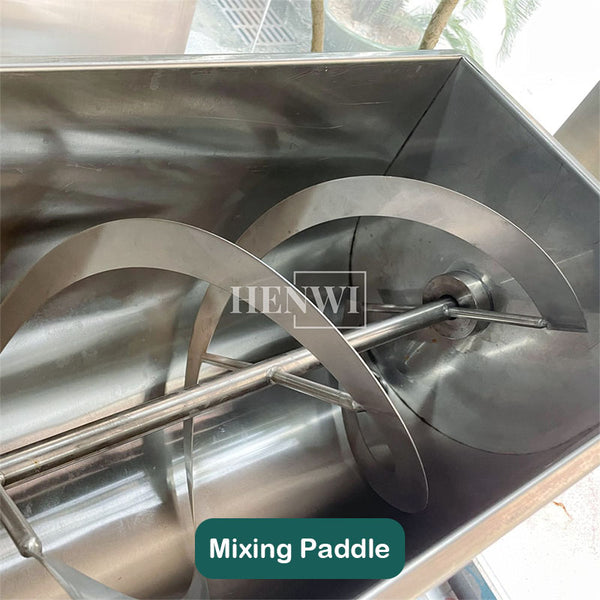 Semi-automatic horizontal mixing filling machine