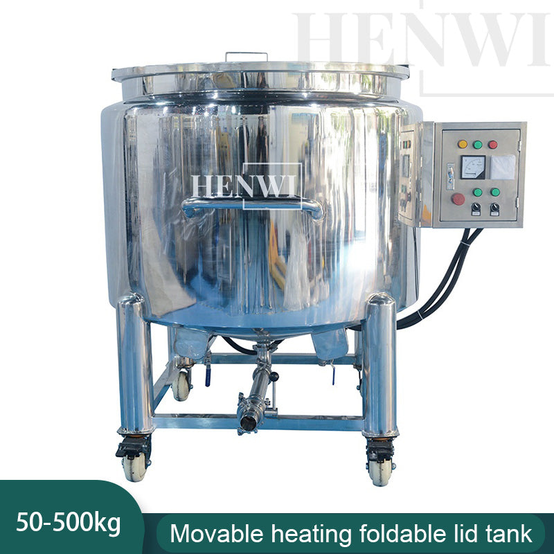 Movable heating foldable lid tank