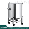 Stainless steel movable storage tank with foldable lid