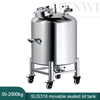 Stainless steel movable storage tank with sealed lid