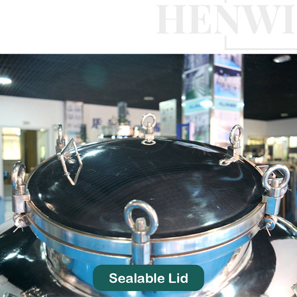 Movable heating sealed lid tank