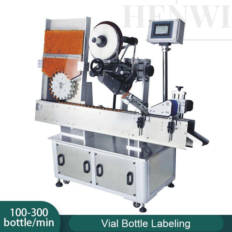 Vial bottle labeling machine